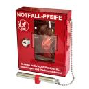 Notfall-Pfeife im Metallkasten